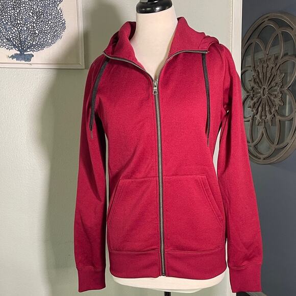 Volcom Burgundy Red Zip-Up Hoodie- EUC - Picture 1 of 4